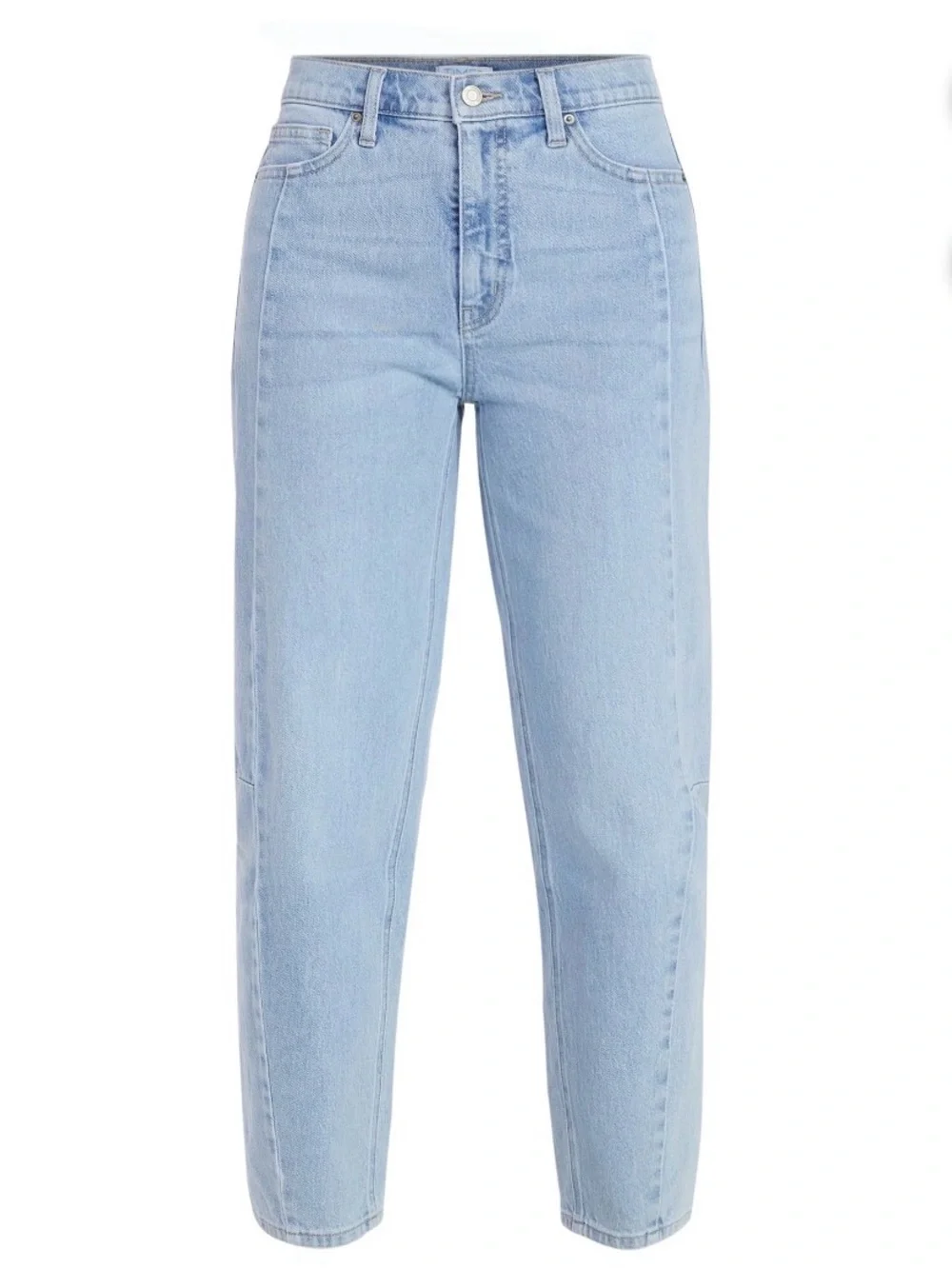 Time and Tru High Rise Barrel Jeans Light Wash Blue Women Denim Pants Ankle NWT